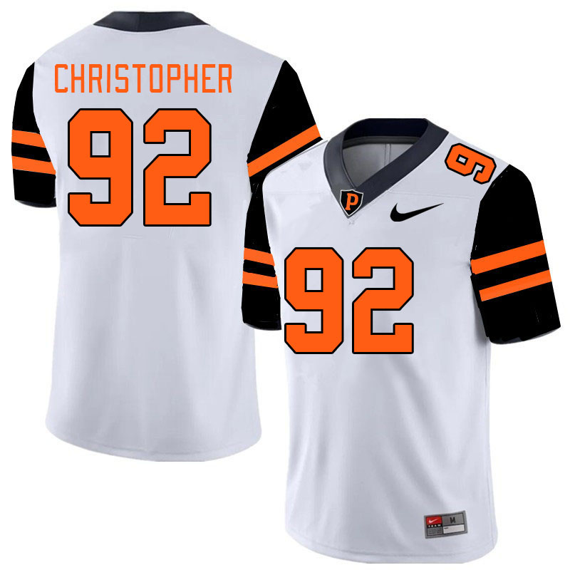 Men-Youth #92 Carter Christopher Princeton Tigers 2023 College Football Jerseys Stitched-White